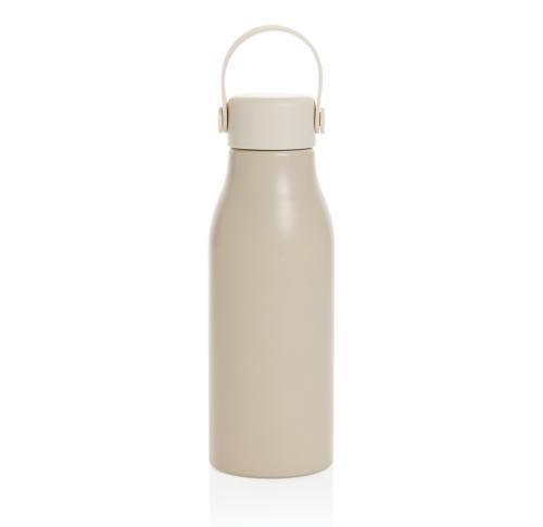 Custom Pluto RCS Certified recycled aluminium bottle 680ml beige
