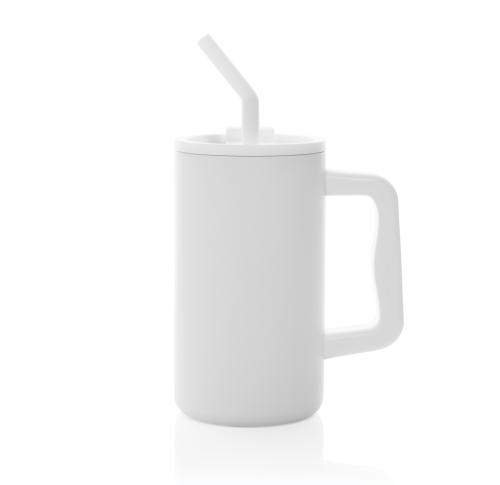 Cube RCS certified recycled steel mug 800ml white