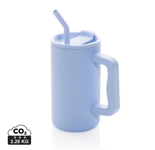 Cube RCS certified recycled steel mug 800ml light blue
