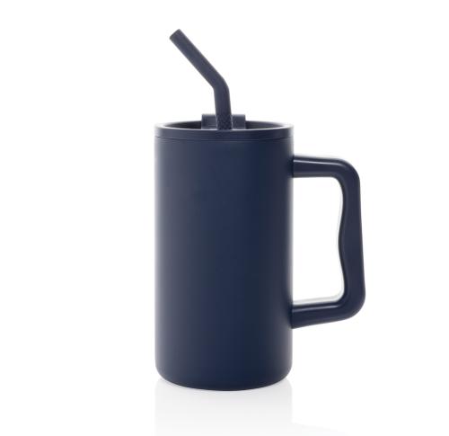 Cube RCS certified recycled steel mug 800ml navy