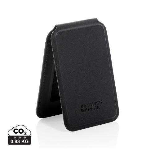 Magstand RCS recycled PU magnetic phone wallet with stand black