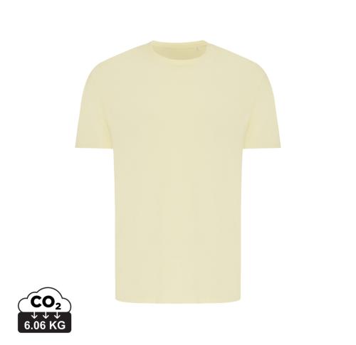 Iqoniq Brett recycled cotton t-shirt cream yellow