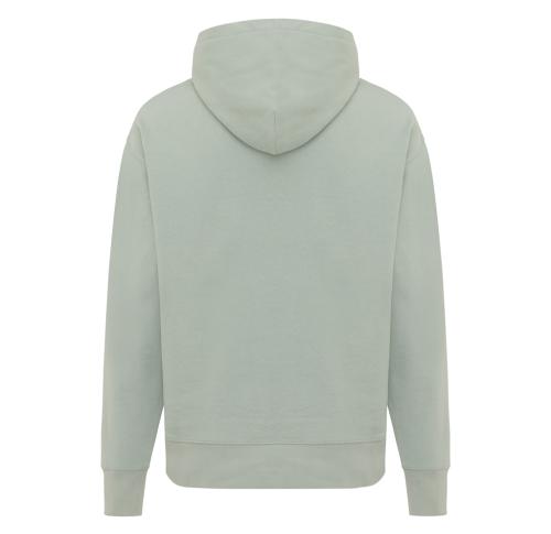Branded Iqoniq Yoho recycled cotton relaxed hoodie iceberg green