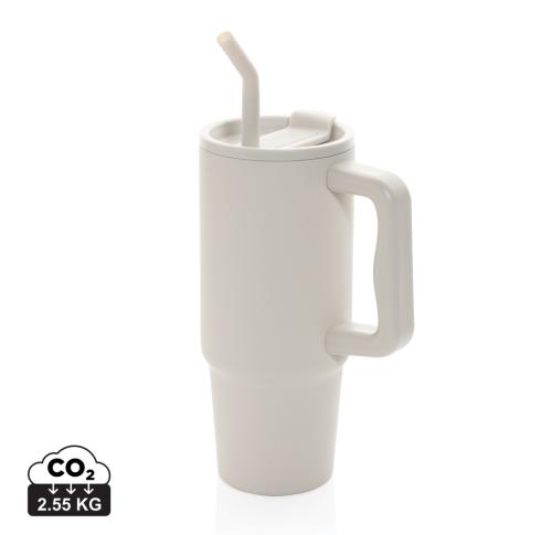Embrace deluxe RCS recycled stainless steel tumbler 900ml beige