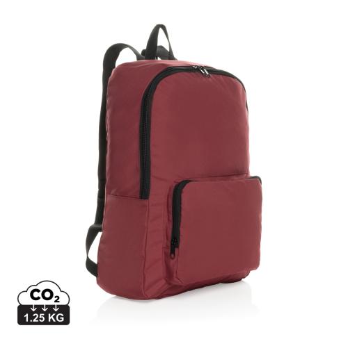 Printed Dillon AWARE™ RPET foldable classic backpack red