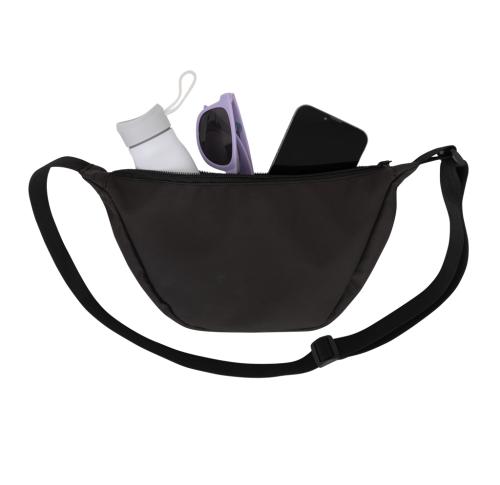 Crescent AWARE™ RPET half moon sling bag black