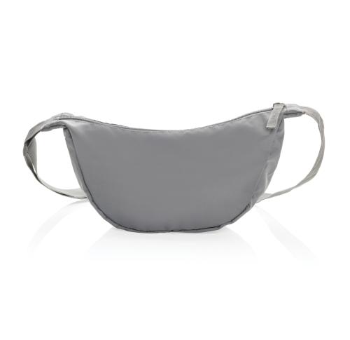 Crescent AWARE™ RPET half moon sling bag silver grey