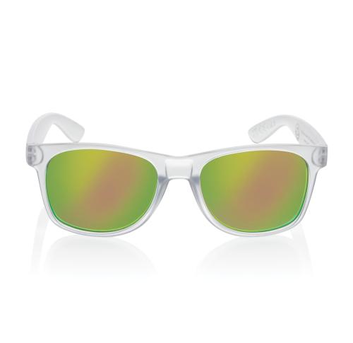 Gleam RCS recycled PC mirror lens sunglasses white