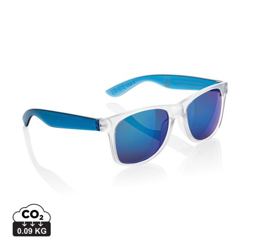 Gleam RCS recycled PC mirror lens sunglasses blue, white