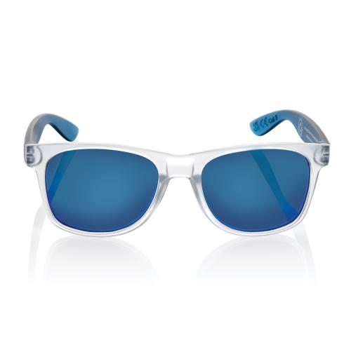 Gleam RCS recycled PC mirror lens sunglasses blue, white