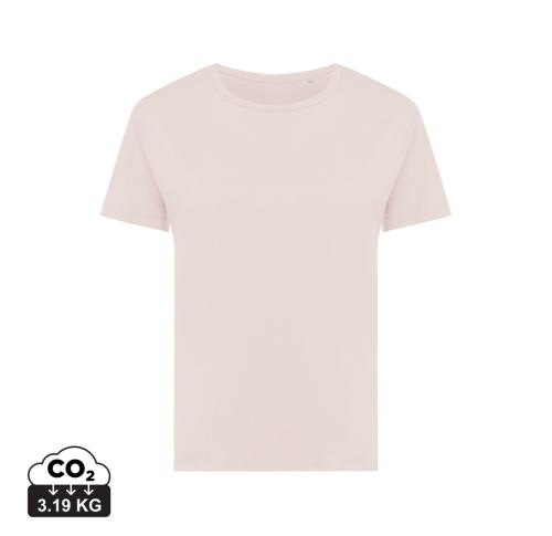 Iqoniq Yala women lightweight recycled cotton t-shirt cloud pink