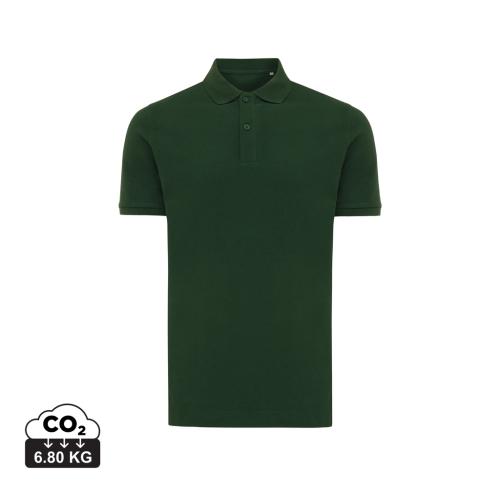Iqoniq Yosemite recycled cotton pique polo forest green