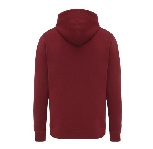 Iqoniq Rila lightweight recycled cotton hoodie burgundy