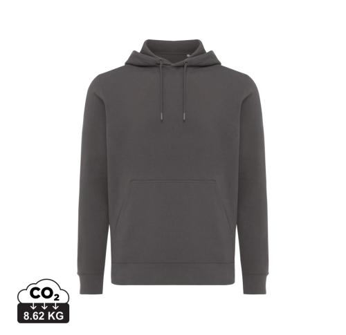 Iqoniq Rila lightweight recycled cotton hoodie anthracite