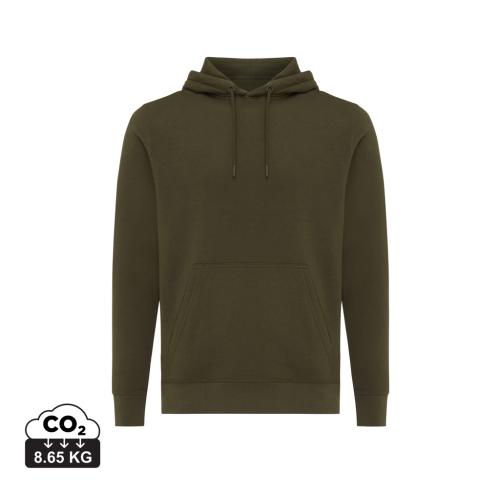 Iqoniq Rila lightweight recycled cotton hoodie khaki