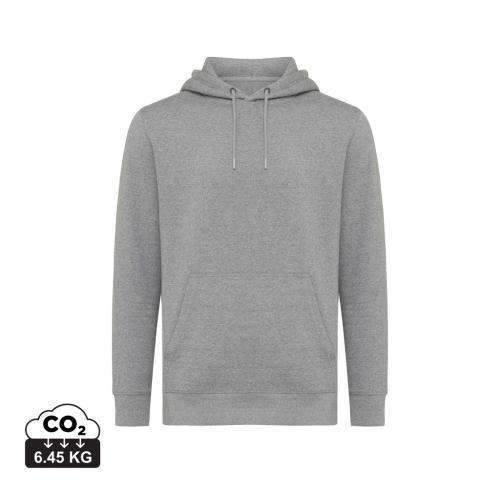 Iqoniq Rila lightweight recycled cotton hoodie light heather anthracite
