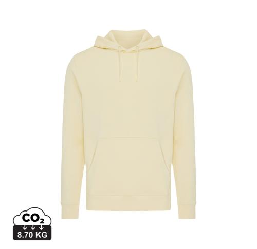 Iqoniq Rila lightweight recycled cotton hoodie cream yellow