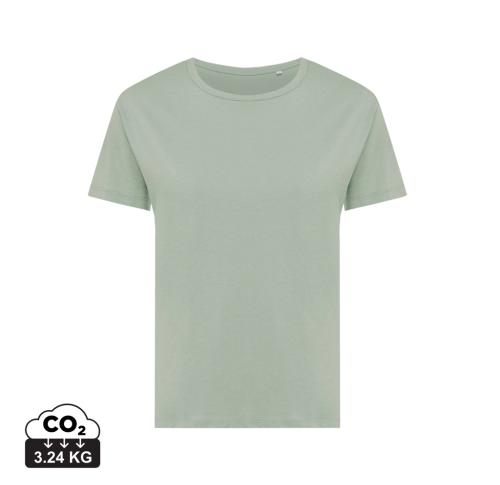 Branded Iqoniq Yala women lightweight recycled cotton t-shirt iceberg green