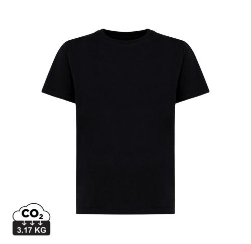 Iqoniq Koli kids lightweight recycled cotton t-shirt black