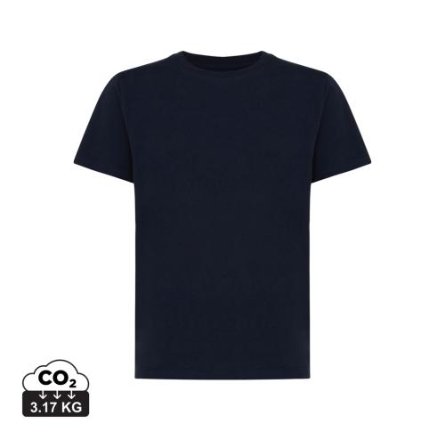 Iqoniq Koli kids lightweight recycled cotton t-shirt navy