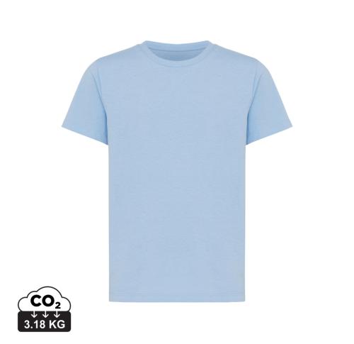 Promotional Iqoniq Koli kids lightweight recycled cotton t-shirt sky blue