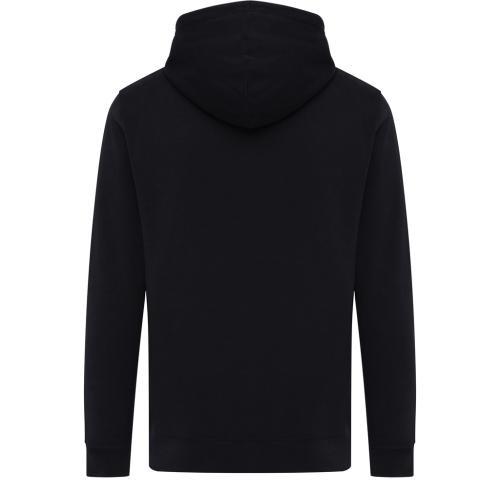 Branded Iqoniq Rila lightweight recycled cotton hoodie black