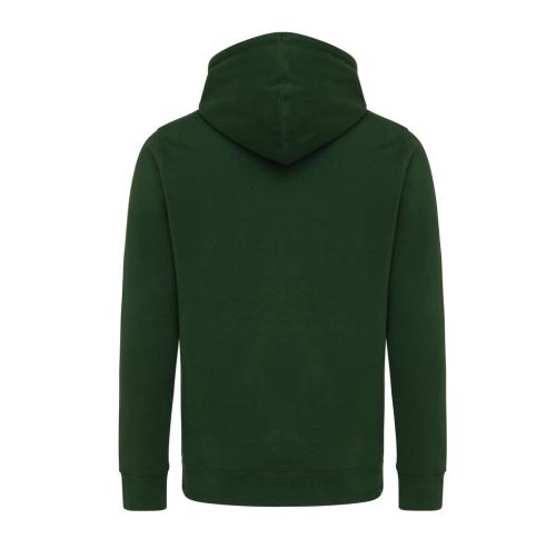 Iqoniq Rila lightweight recycled cotton hoodie forest green