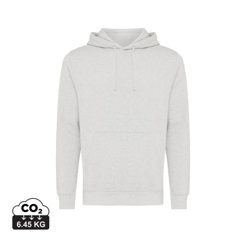Iqoniq Rila lightweight recycled cotton hoodie light heather grey