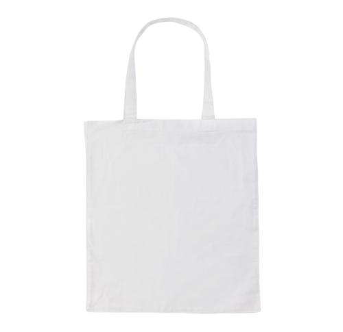Branded Impact AWARE™ Recycled cotton tote w/bottom 145g white