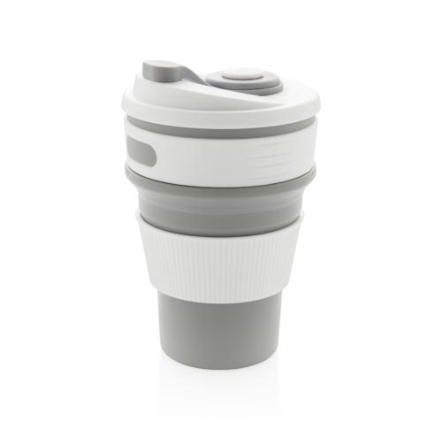 Printed Foldable Silicone Cup Grey 