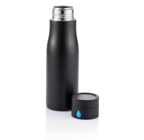 Aqua Hydration Tracking Bottles Black 650ml Custom Logo