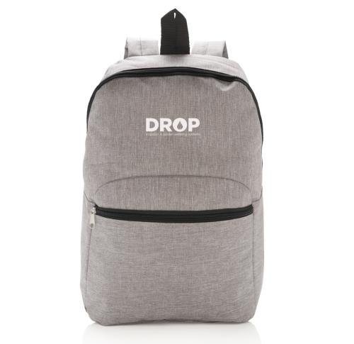 Promotional Logo Compact Classic Two Tone Backpacks Grey
