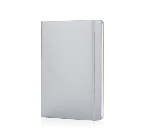 Printed Classic Hardcover Notebook A5 - Silver