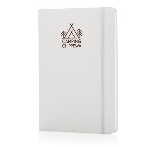 Promotional Logo Classic Hardcover Notebooks A5 - White