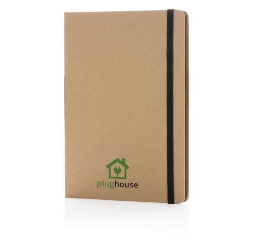 Printed A5 Recycled Kraft Notebooks - Black
