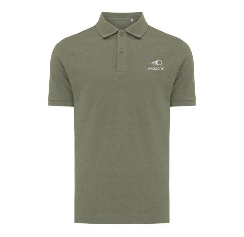 Iqoniq Yosemite recycled cotton pique polo - Heather Green heather green