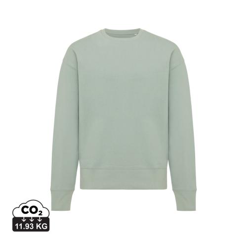 Iqoniq Branded Kruger relaxed recycled cotton crew neck - Green iceberg green