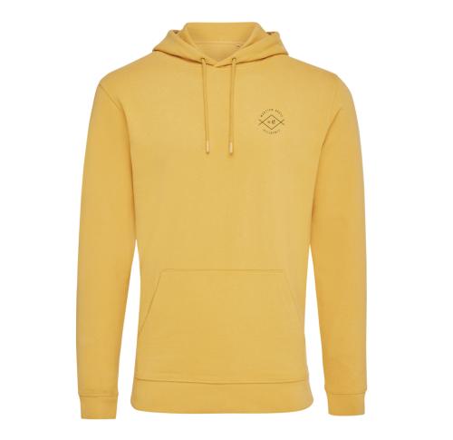 Iqoniq Jasper recycled cotton hoodie - yellow ochre yellow