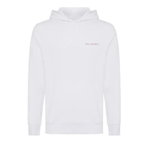 Iqoniq Rila lightweight recycled cotton hoodie - White recycled white