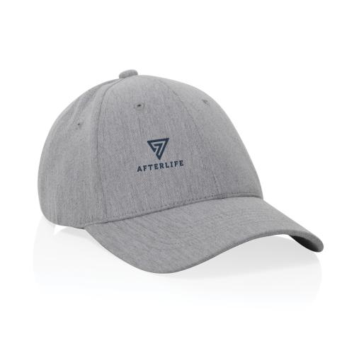 Milo AWARE™ recycled heather 6 panel cap 200gr - Grey grey
