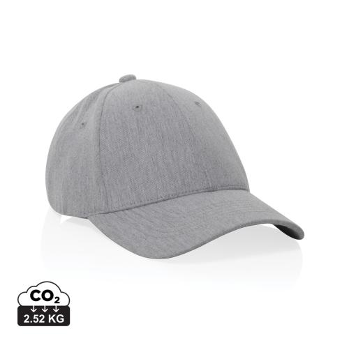 Milo AWARE™ recycled heather 6 panel cap 200gr - Grey grey