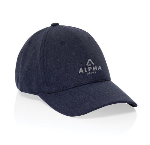 Milo AWARE™ recycled heather 6 panel cap 200gr - navy navy