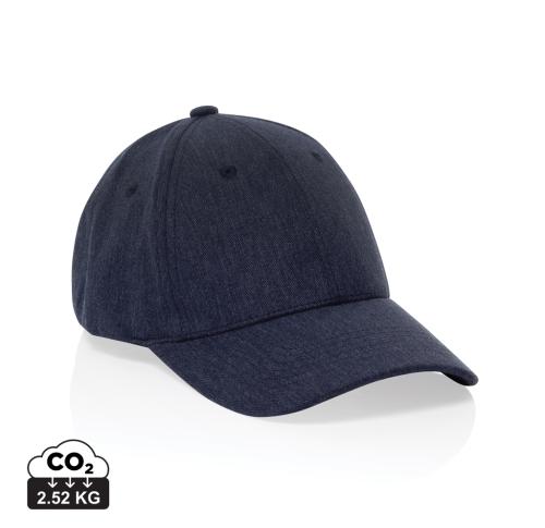 Milo AWARE™ recycled heather 6 panel cap 200gr - navy navy