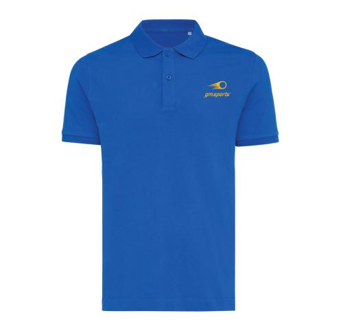Iqoniq Yosemite recycled cotton pique polo royal blue