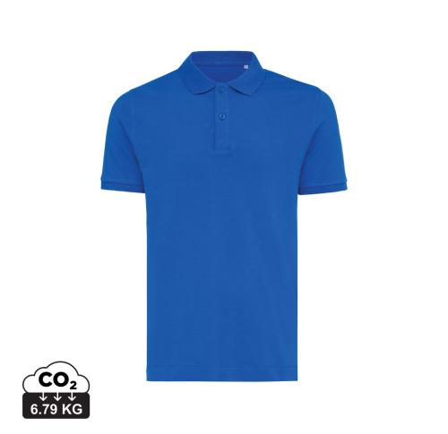 Iqoniq Yosemite recycled cotton pique polo royal blue