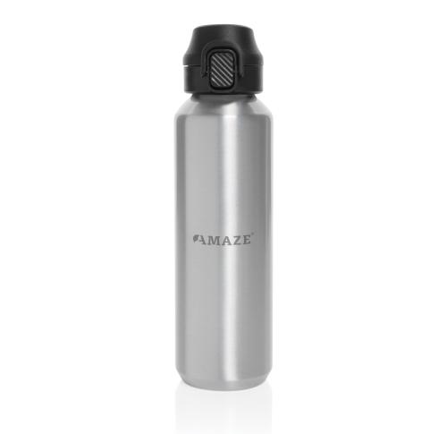 Custom Via RCS Re-steel lockable sport bottle 600ML - Silver silver