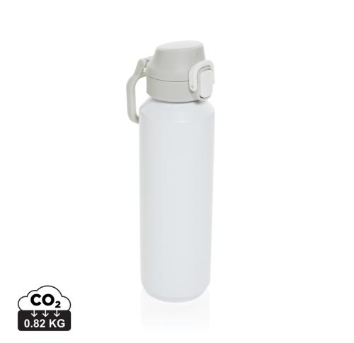 Branded Via RCS Re-steel lockable sport bottle 600ML - White white