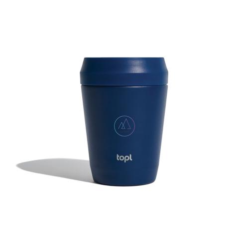 Topl Recycled Steel To Go Tumbler Patented 360 Lid 235ml - Green navy