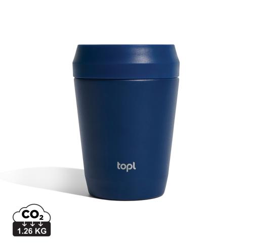 Topl Recycled Steel To Go Tumbler Patented 360 Lid 235ml - Green navy