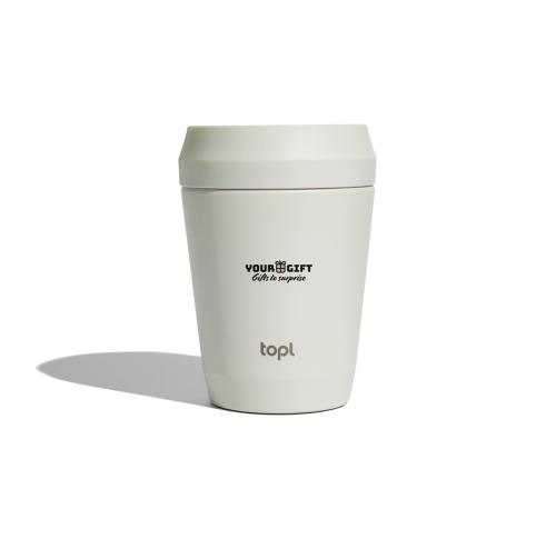 Topl Recycled Steel To Go Tumbler Patented 360 Lid 235ml white
